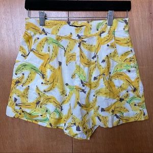ZARA Banana Print Shorts